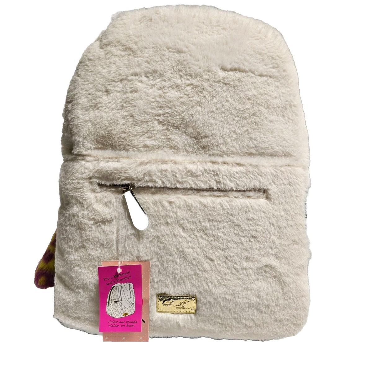 Luv Betsey Johnson Girls Kids Luxury Hooded Unicorn Backpack  display picture 2