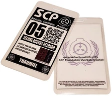 SCP Foundation Secure Access Keycard ID Card Badge Cosplay Costume Name Tag Prop