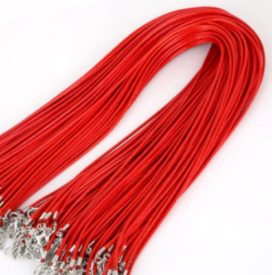 100pcs High Quality Leather Necklace Lobster Clasp Rope Cord String for Pendants