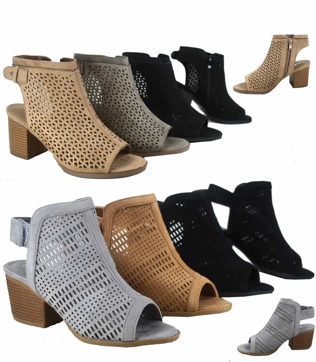 Perforated peep hotsell toe booties