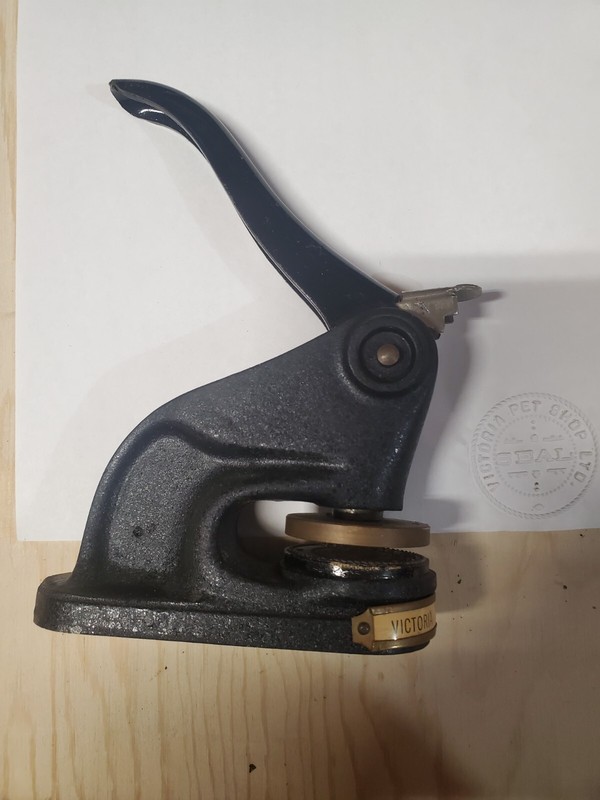 Vintage Press Seal Stamp, VICTORIA PET SHOP LTD, SEAL