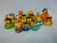 Assorted Rubber Ducks Bath Toys 1.5-3" cheerleader Deer