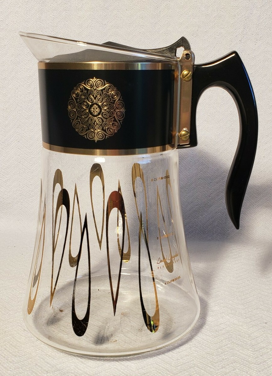 VINTAGE DAVID DOUGLAS FLAMEPROOF 8 CUP GLASS COFFEE POT PERCOLATOR