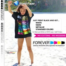 Heat Transfer Paper FOREVER Flex-Soft (No-Cut) Laser/LED  8.5"x11" 11"x17"