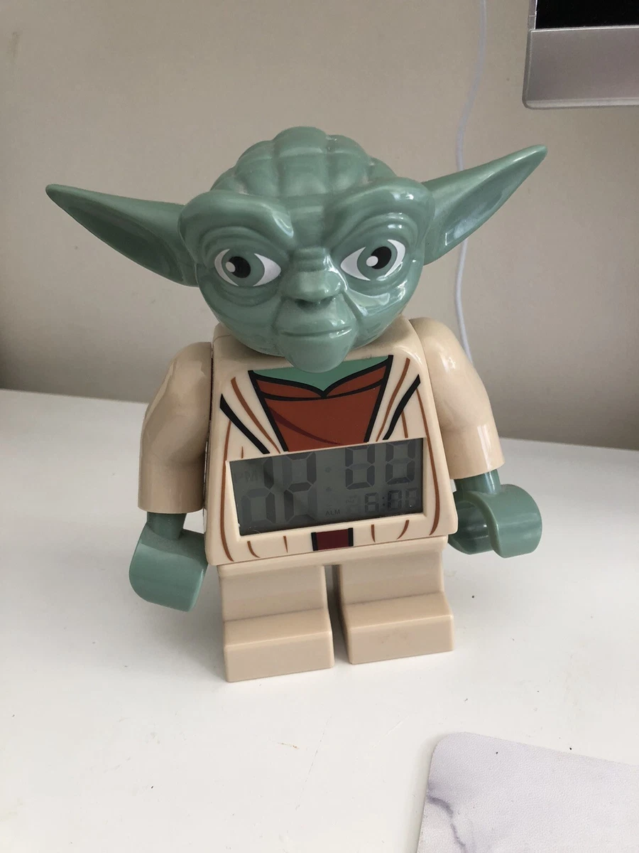Lego Star Wars Yoda Alarm Clock Light Up 18 CM Height Preowned
