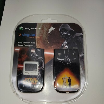 Star Wars Episode III Sony Ericsson Z500 Faceplate Darth Vader Luke Obi Wan NEW