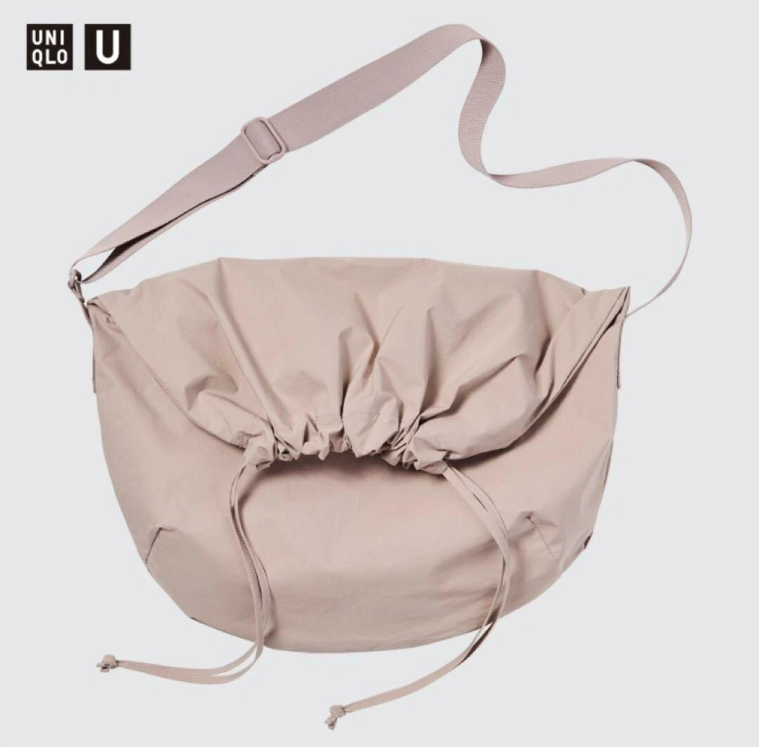 UNIQLO U Drawstring Shoulder Bag Pink Unisex 2023 NEW | eBay