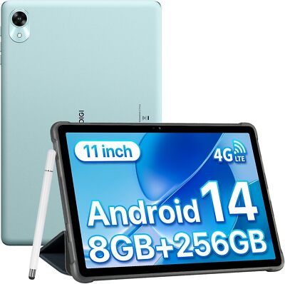 UMIDIGI Android 14 Tablet, 11 Zoll Tablets, 8G((4+4)+256GB/TF 1TB, 4G Android Ta