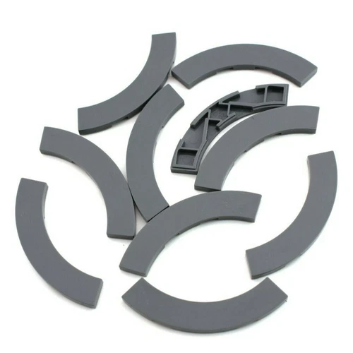 TCM BRICKS Dark Bluish Gray 4x4 Round Corner Tile Macaroni X10 Compatible Parts