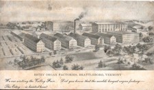 Vintage Estey Organ Factories Brattleboro VT Vermont Postcard 1900s