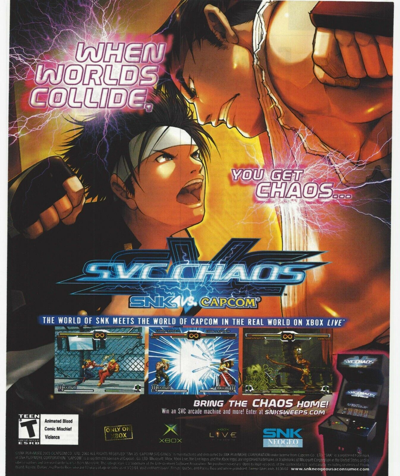 SNK vs. Capcom: SVC Chaos Print Ad/Poster Art XBOX