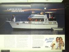 1986 2) page ADVERTISEMENT for Carver 36 Aft Cabin motor yacht boat
