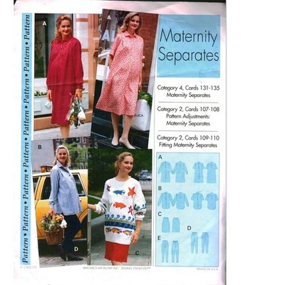 Vintage 1995 Sewing Step-By-Step Maternity Separates Pattern Dress Top Pants XL