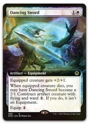 Dancing Sword (Extended Art) #360 (Foil) (NM) Forgotten Realms AFR Magic MTG