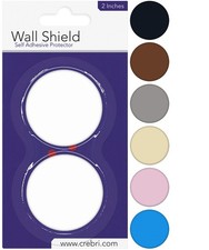 Door Stopper Wall Protector - Round Door Knob Wall Shield White Self Adhesive...