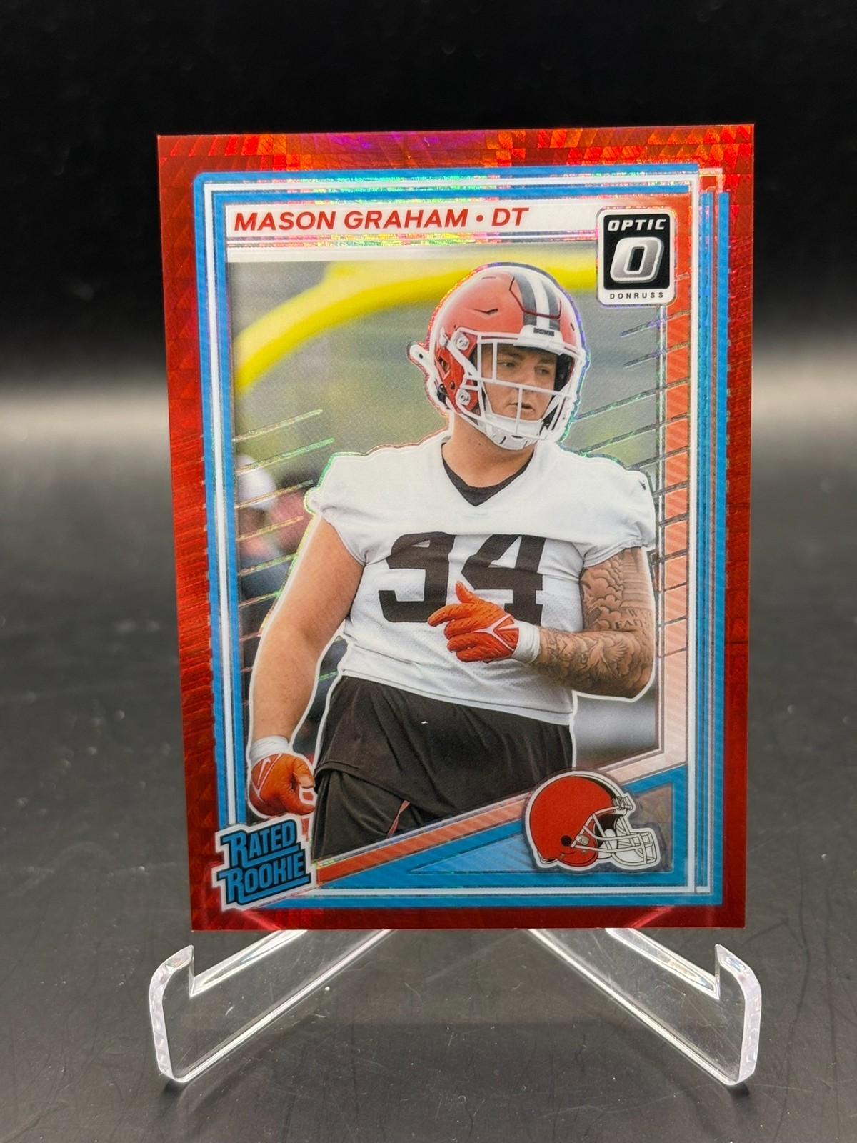 2025 Donruss Optic Mason Graham #206 Red Hyper Rookie RC Browns