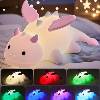Cute Dragon Night Light Magnetic Wall-Enabled & Auto-Off Timer 7 Color Changing
