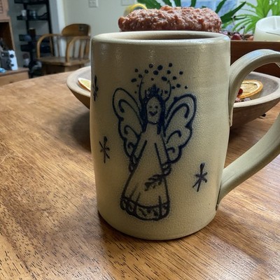VTG Studio Pottery Maple City Gooseberry Patch Pottery Stoneware Blue Angel 1997