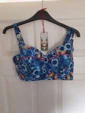 Joe Brown Bikini Top Underwired Padded Size 14