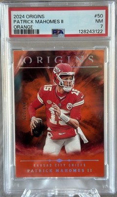2024 Panini Origins Football Patrick Mahomes II Orange #50 PSA 7 /99 Chiefs