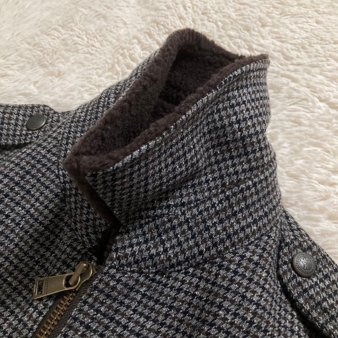 BURBERRY Jacket Boa Houndstooth Pattern Padding - image 4