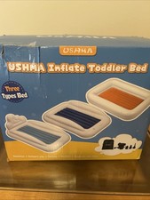 USHMA Inflate Toddler Bed. Three Types Bed Reversible 2 Color Mattress