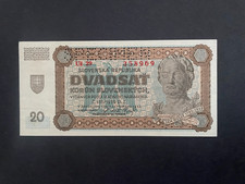 Slovakia republic  20 Korun  Bank Note