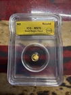 .9999 Fine Gold Eagle Head 1/500 OZ ICG MS70 Round ND