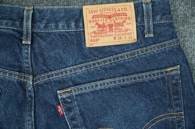 Vintage Levis 505 Jeans Mens 38x32 Blue Regular Fit Straight Leg