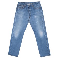 VINTAGE LEVIS 501 INDIGO BLUE JEANS 1980S SIZE 35X31 MADE IN USA