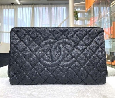CHANEL Timeless CC Logo Clutch Tasche Schwarz 20 G082704 148576528