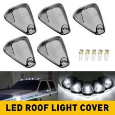 5Pcs Smoke LED Cab Roof Lights Marker White For Ford F-250 F-350 F450 Super Duty