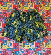 VTG 90's Gecko Hawaii Retro Swim Shorts Green/Neon Design Unisex Size Medium