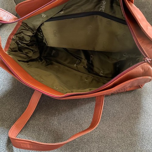 Bolso Boston Chloe Cuero Auténtico Marrón Mediano Mujer Italia 115074 - Imagen 11 de 11