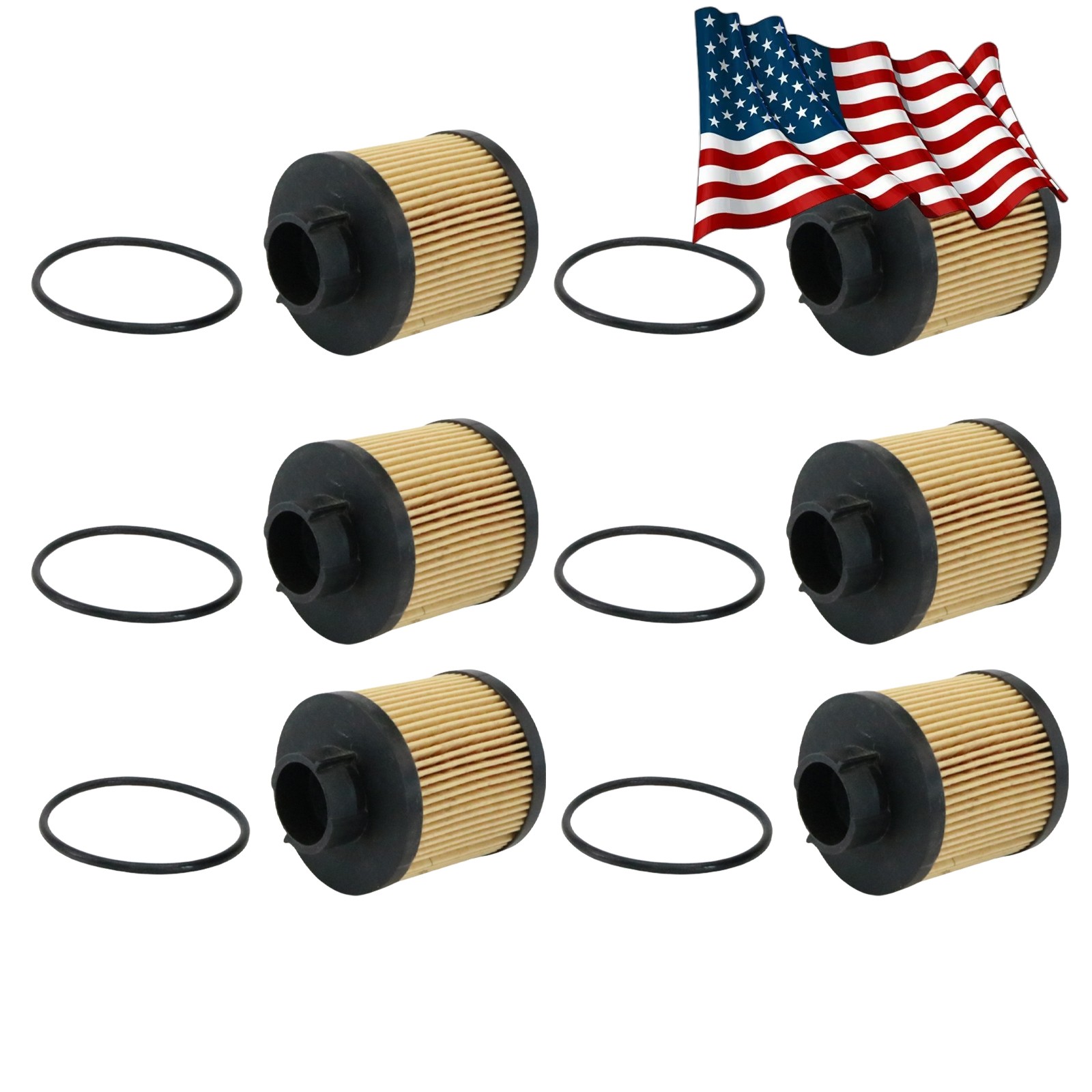 6X Oil Filter Fits 2004-2008 Lamborghini Gallardo 07L115561C USA