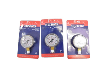 #ad #ad Lot Of 3 Blue Star Brass Pressure Gauges 2quot; Dial 400 PSI BS2X0400B New $24.99