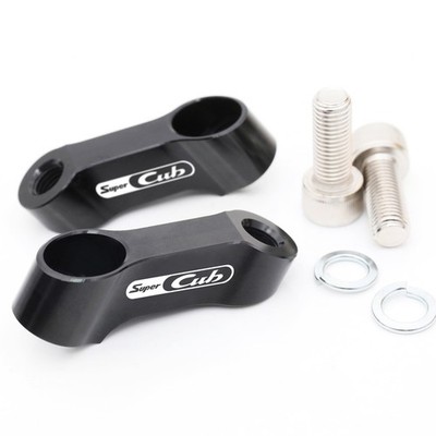 Black Mirror Risers Extender SUPERCUB Kit For Honda Super Cub 125 19 20 21