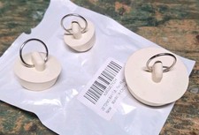 3pcs White Rubber Sink Drain Stoppers sizes in description 