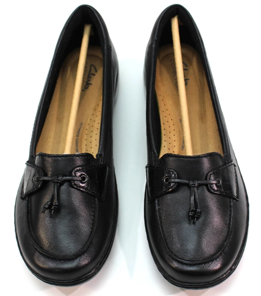 Clarks Cora Haley Cuero Negro Mujer 9.5 Zapatos Sin Cordones Vestido Colección Nuevo en Caja Nuevos Foto 3 de 4