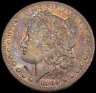 1889-CC KING CC Morgan Silver Dollar Coin NEARLY UNCIRCULATED GREAT COLOR