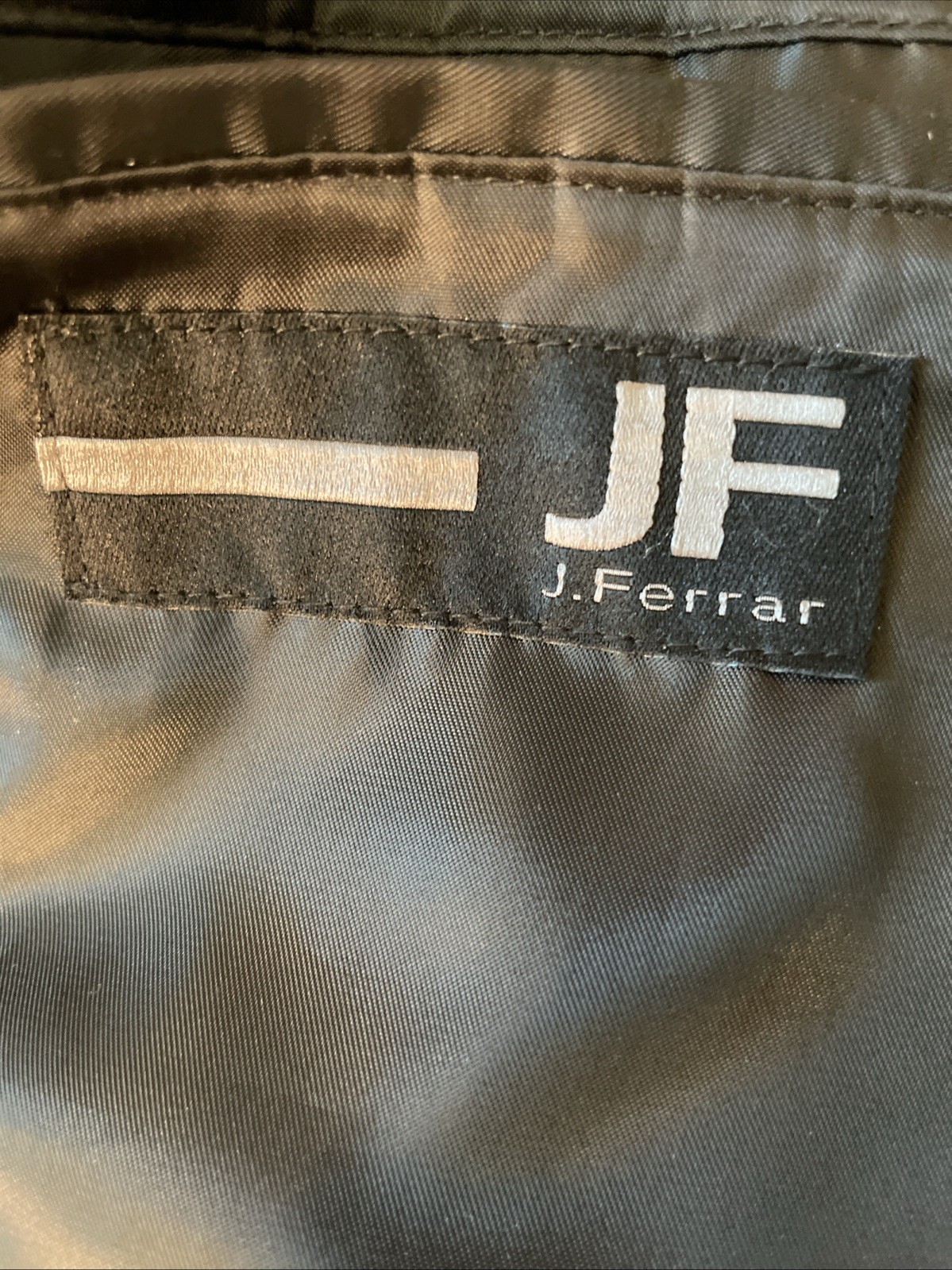 J Ferrar XL Men’s Black Peacoat Wool Blend Double Breasted Button & Zipper Coat