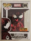 FUNKO POP MARVEL 99 CARNAGE FIGURE with PROTECTOR HOT TOPIC EXCLUSIVE SHIPS FAST