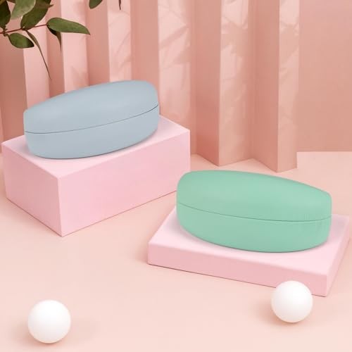 Sunglasses Case Hard Shell,2 Pack Large Eyeglasses Cases Protective Green+blue - Picture 6 of 6
