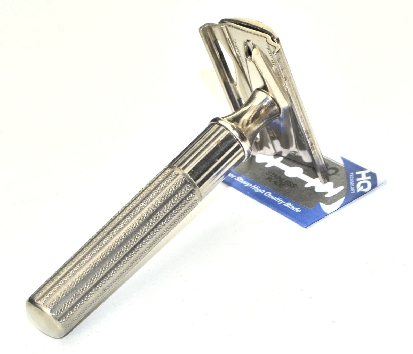 Early Gillette Nickel Plated Fat Handle Tech Razor, NICE SHAPE