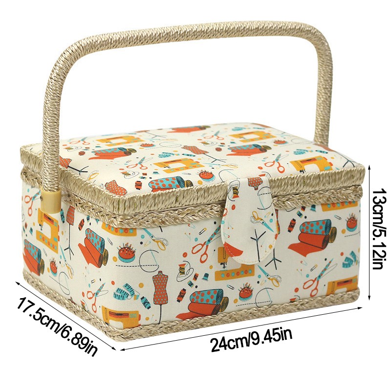 Extra Large Fabric Sewing Craft Box Household Storage Organizer Basket ...