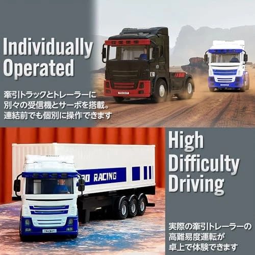 [Official Japanese Product] Hi-Tec Turbo Racing C50-WH Trailer Truck White - Image 3 of 4