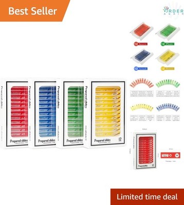 48 Microscope Slides Set of Insects Plants Animals Science Educational
