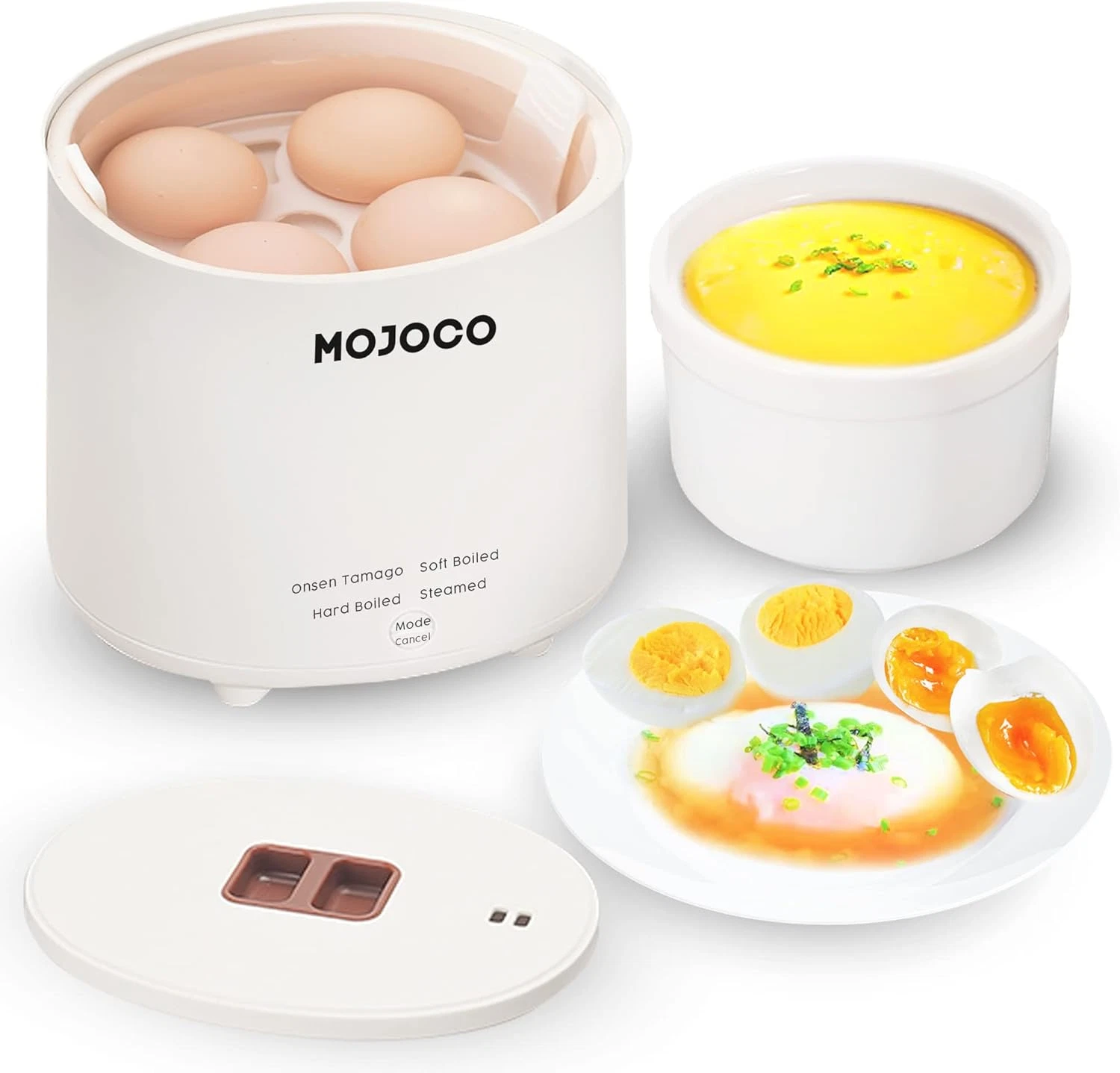 Rapid Egg Cooker - Mini Egg Cooker for Steamed, Hard Boiled, Soft Boiled Eggs an