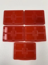 Lot of 5 Official Nintendo Switch Game Card Case Storage Holders Red 4-Slot Each