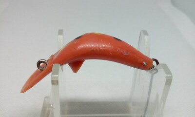 brooks baby reefer fishing lure VINTAGE Brooks Baby Reefer Light Brown Black Dot 2 1/8